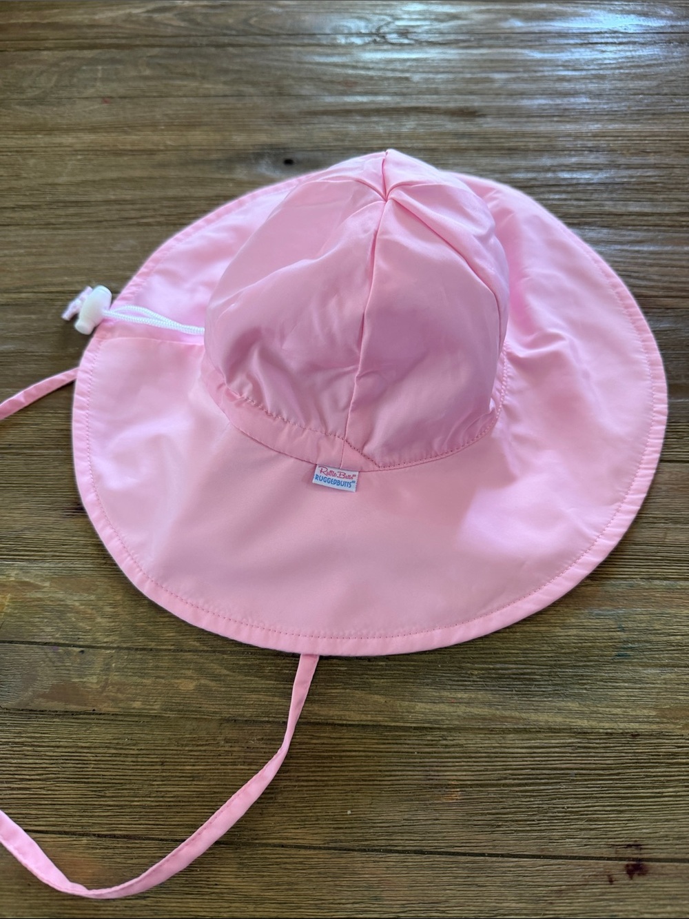 Ruffle Butts Pink Wide Brim Sun Hat for Kids
